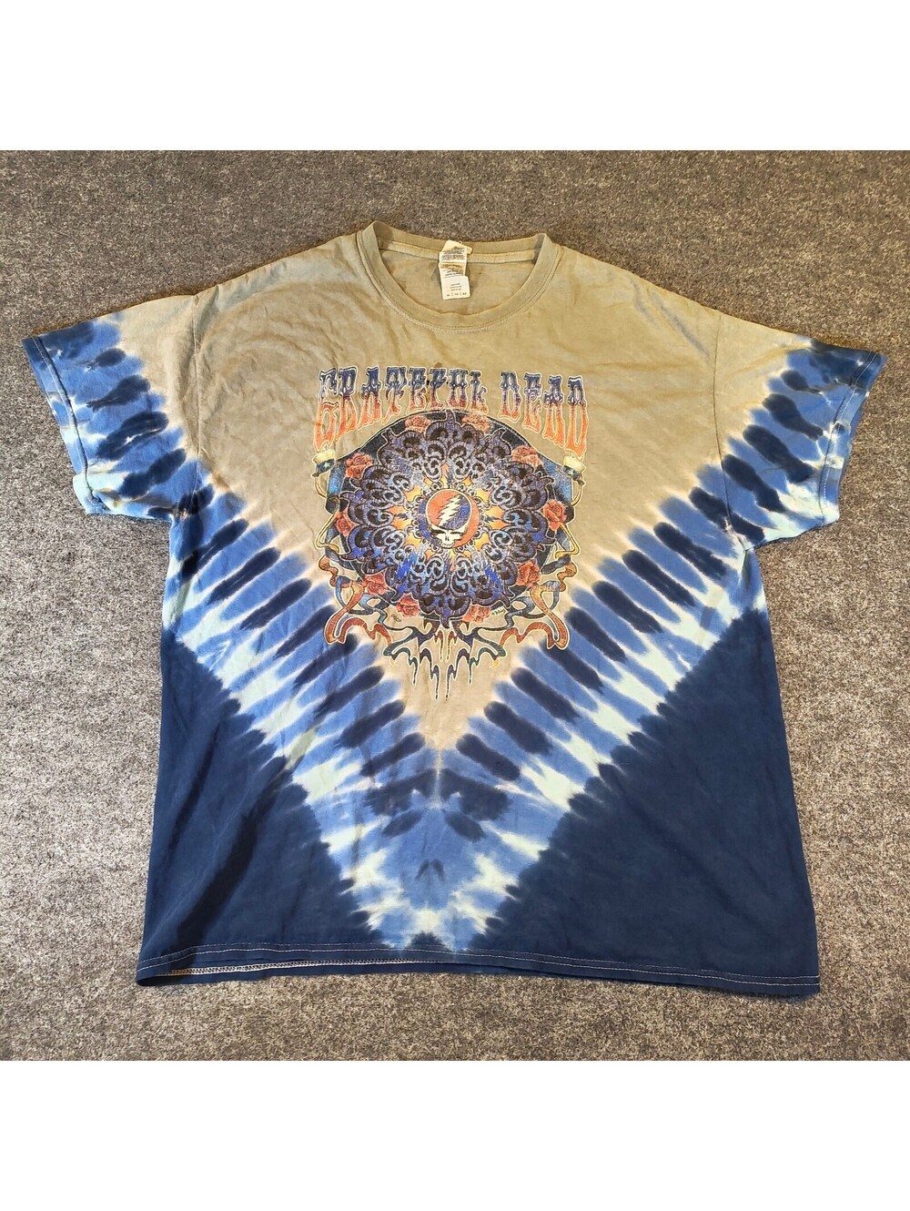 Grateful Dead Tie Dye T-Shirt Steal Your Face Mandala Band Merch Men's Size XL